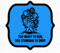 Fallout Overencumbered Vinyl Decal – Too Heavy to Run Laptop & Car Sticker