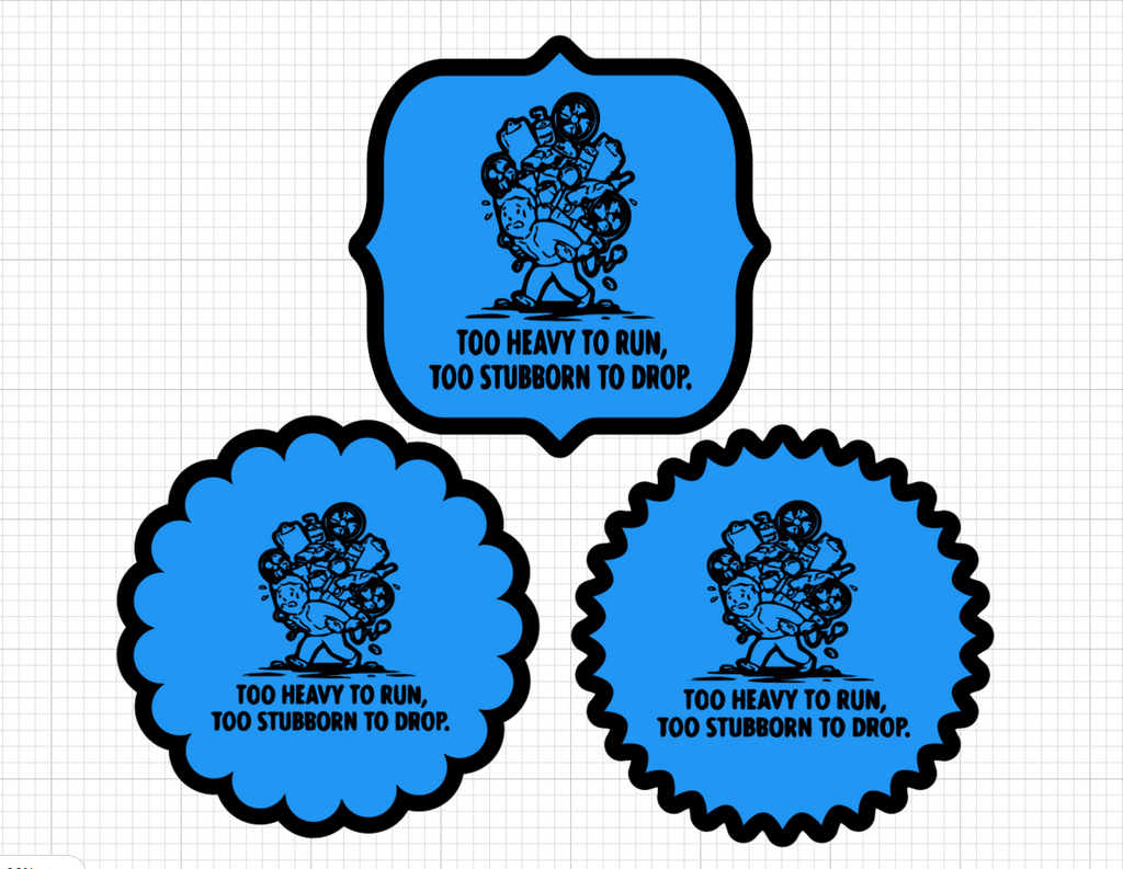 Fallout Overencumbered Vinyl Decal – Too Heavy to Run Laptop & Car Sticker