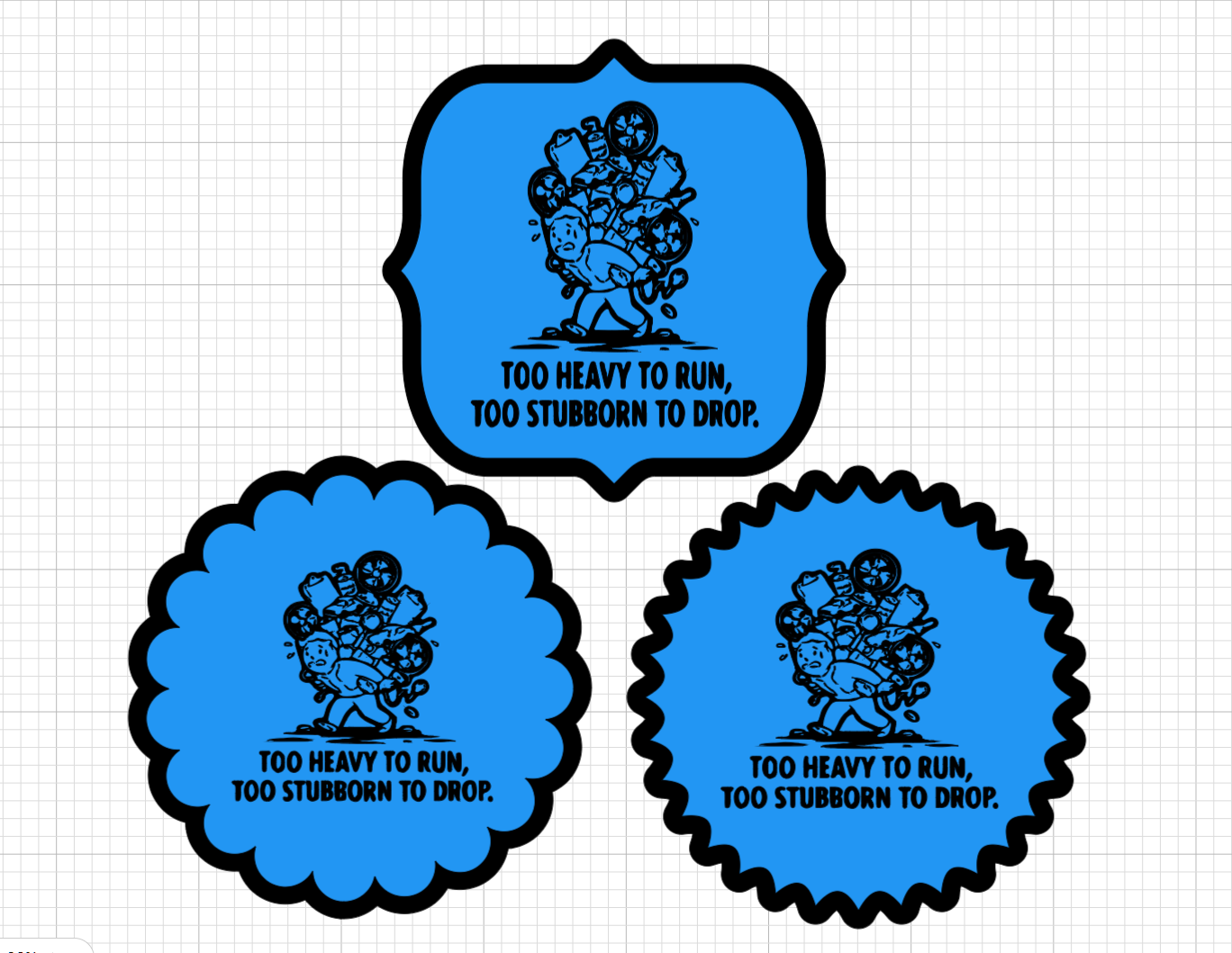Fallout Overencumbered Vinyl Decal – Too Heavy to Run Laptop & Car Sticker