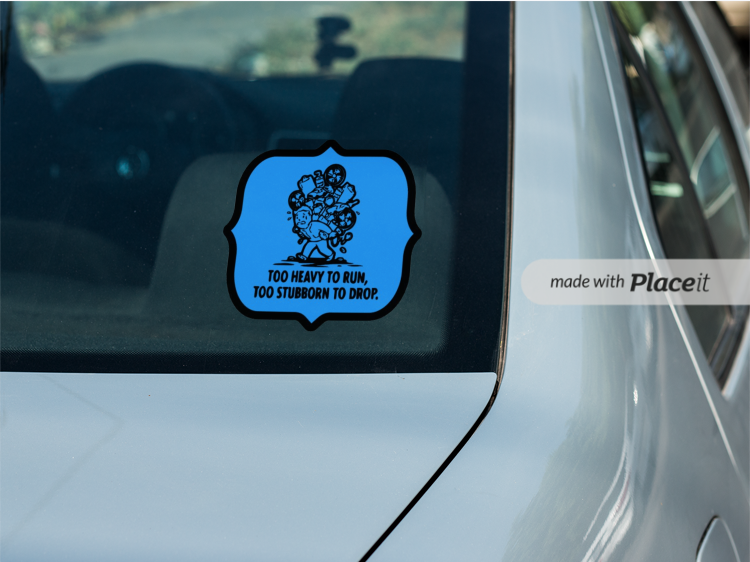 Fallout Overencumbered Vinyl Decal – Too Heavy to Run Laptop & Car Sticker