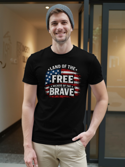 Home of the Free Because of the Brave – 4th of July T-Shirt